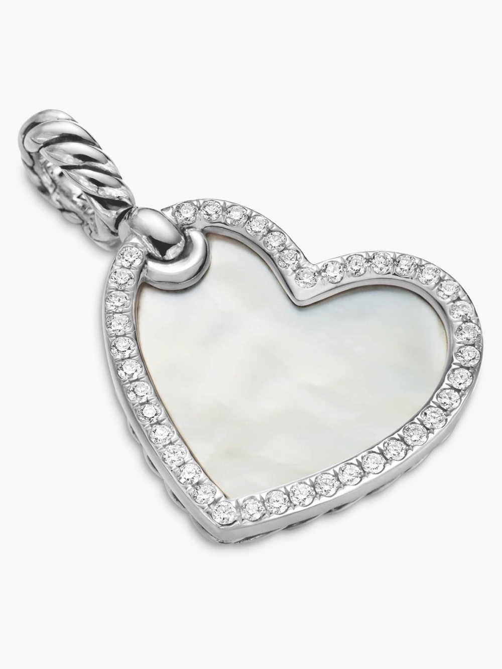 David Yurman Elements Heart Amulet with Mother-of-Pearl and Diamonds